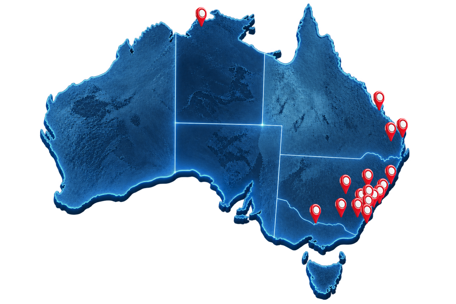 OzCar dealership locations across Australia
